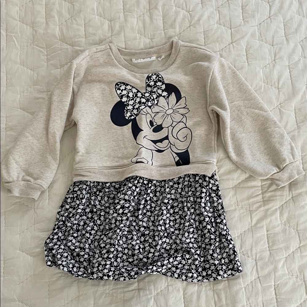GAP Kids Minnie Mouse Dress - Cream and Black